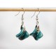 Boucles d'oreilles tortillons bleus 