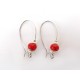 Boucles d'oreilles écarlate rouges et noires