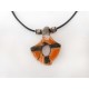 Collier gai et tendance orange et noir