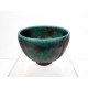 Bol raku brillant au point rouge