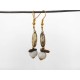 Boucles d'oreilles légères céramique et verre 