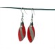 Boucles oreilles navettes oranges gaies