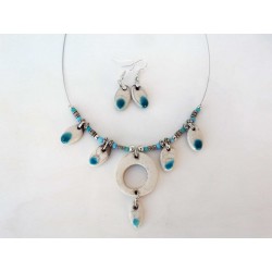 Parure  ethnique chic collier et boucles oreilles