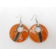 Grandes boucles d'oreilles rondes oranges gaies et estivales