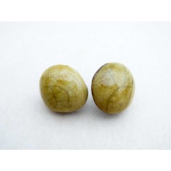 Boucles d'oreilles boules jaunes