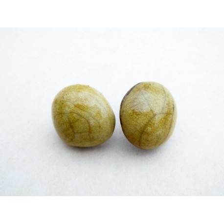 Boucles d'oreilles boules jaunes