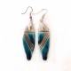 Boucles d'oreilles longues gouttes bleues