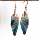 Boucles d'oreilles longues gouttes bleues