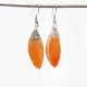 Boucles oreilles navettes oranges gaies