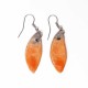 Boucles oreilles navettes oranges gaies