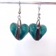 Boucles d'oreilles petits coeurs bleus