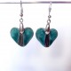 Boucles d'oreilles petits coeurs bleus